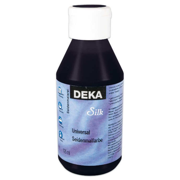 Deka Silk zijdeverf, 125 ml, Zwart (090)