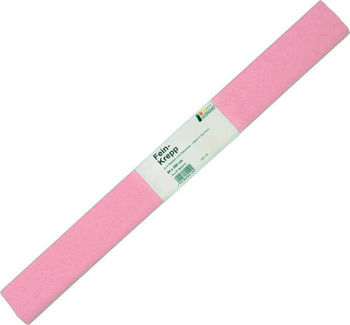 Crêpepapier, 50cm breed, rol 250cm, licht roze