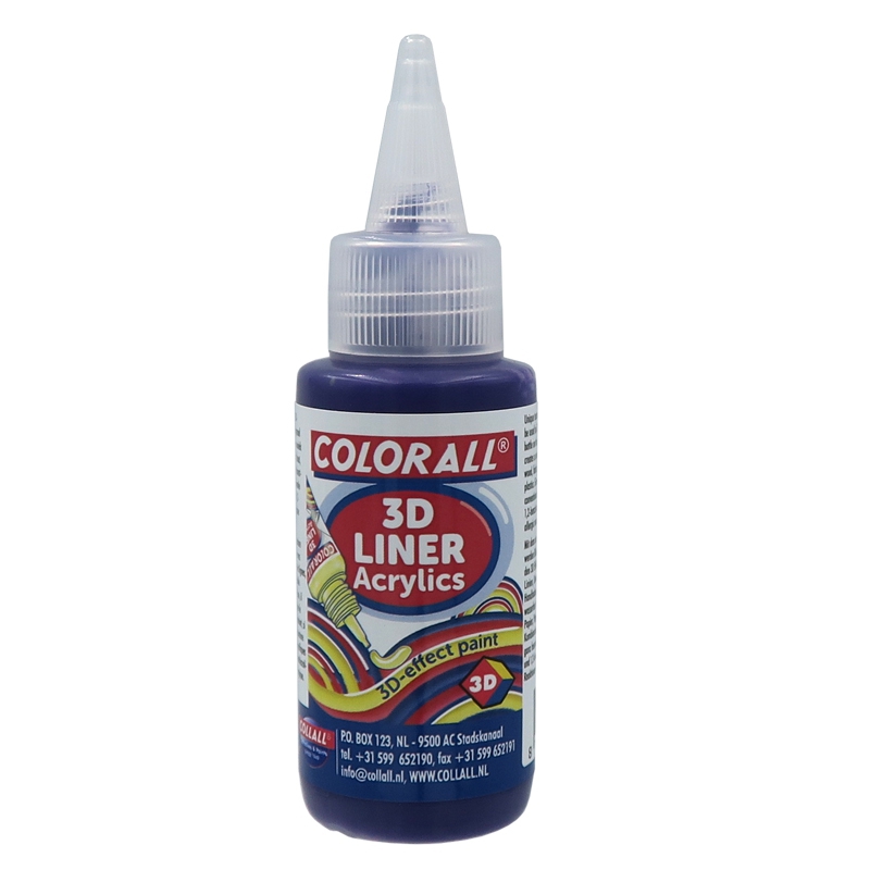 Colorall Acrylics 3D‐Liner, Fles 50ml, Paars