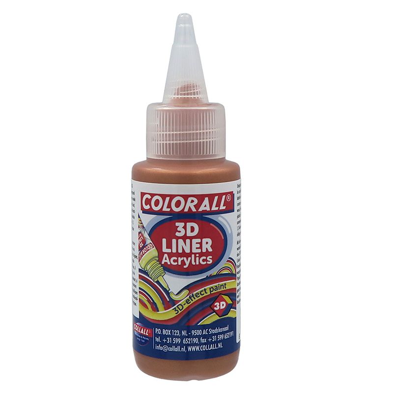 Colorall Acrylics 3D‐Liner, Fles 50ml, Koper