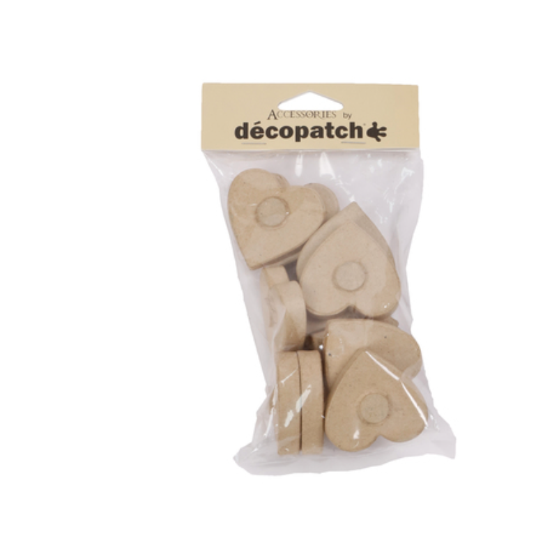 Décopatch Deco - Pack of 12 magnetic hearts