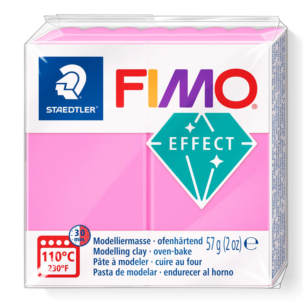 Fimo effect neon boetseerklei, 57gr - fuchsia