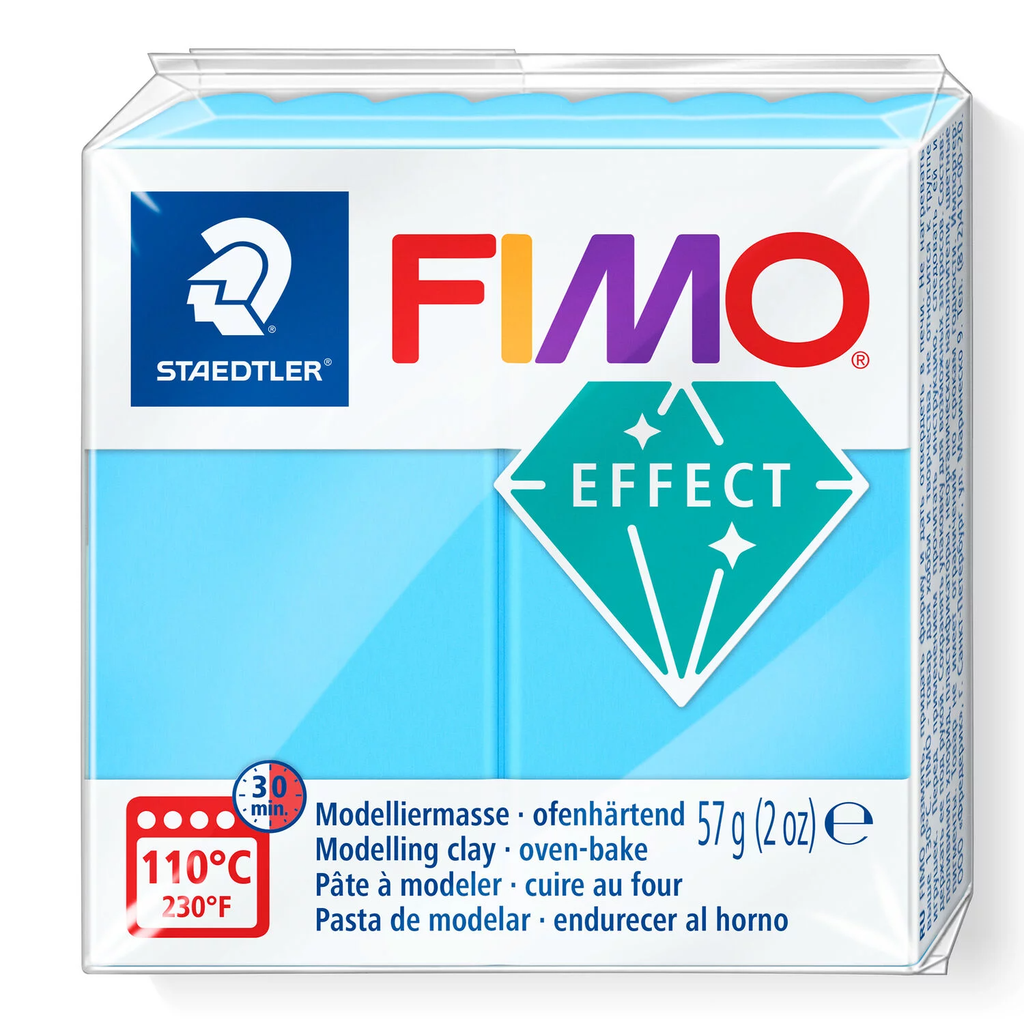 Fimo effect neon boetseerklei, 57gr - blauw