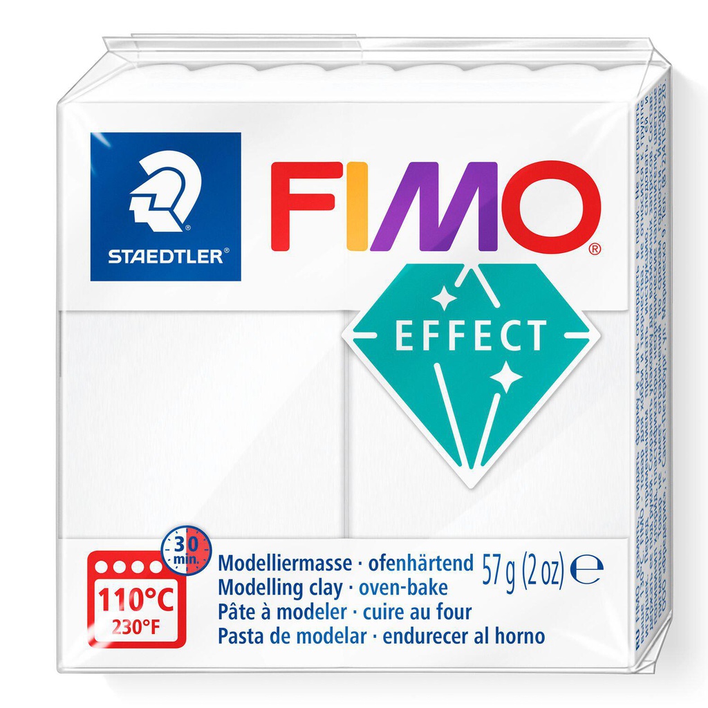 Fimo effect boetseerklei, 57gr - transparant kleurloos