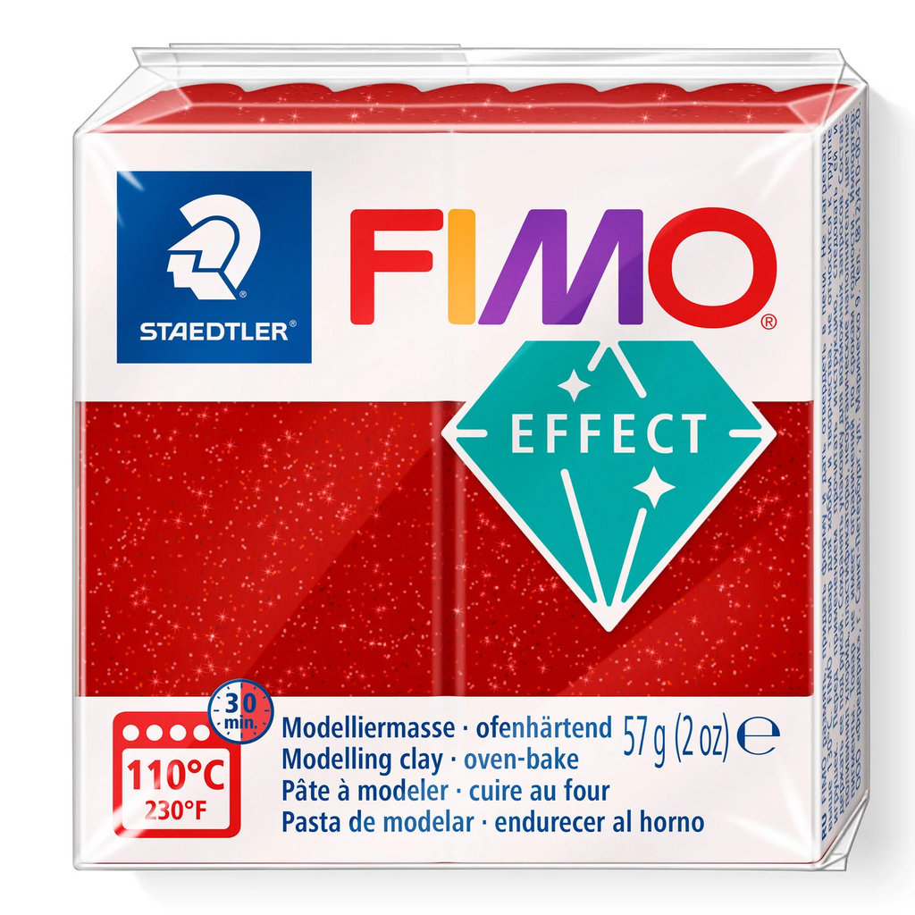 Fimo effect pâte à modeler 57g rouge metallic