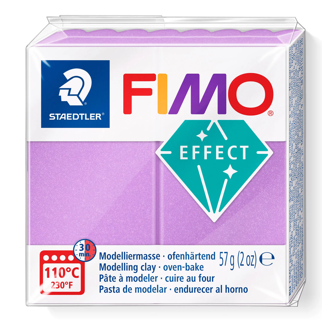 Fimo effect boetseerklei, 57gr - parelmoer lila**