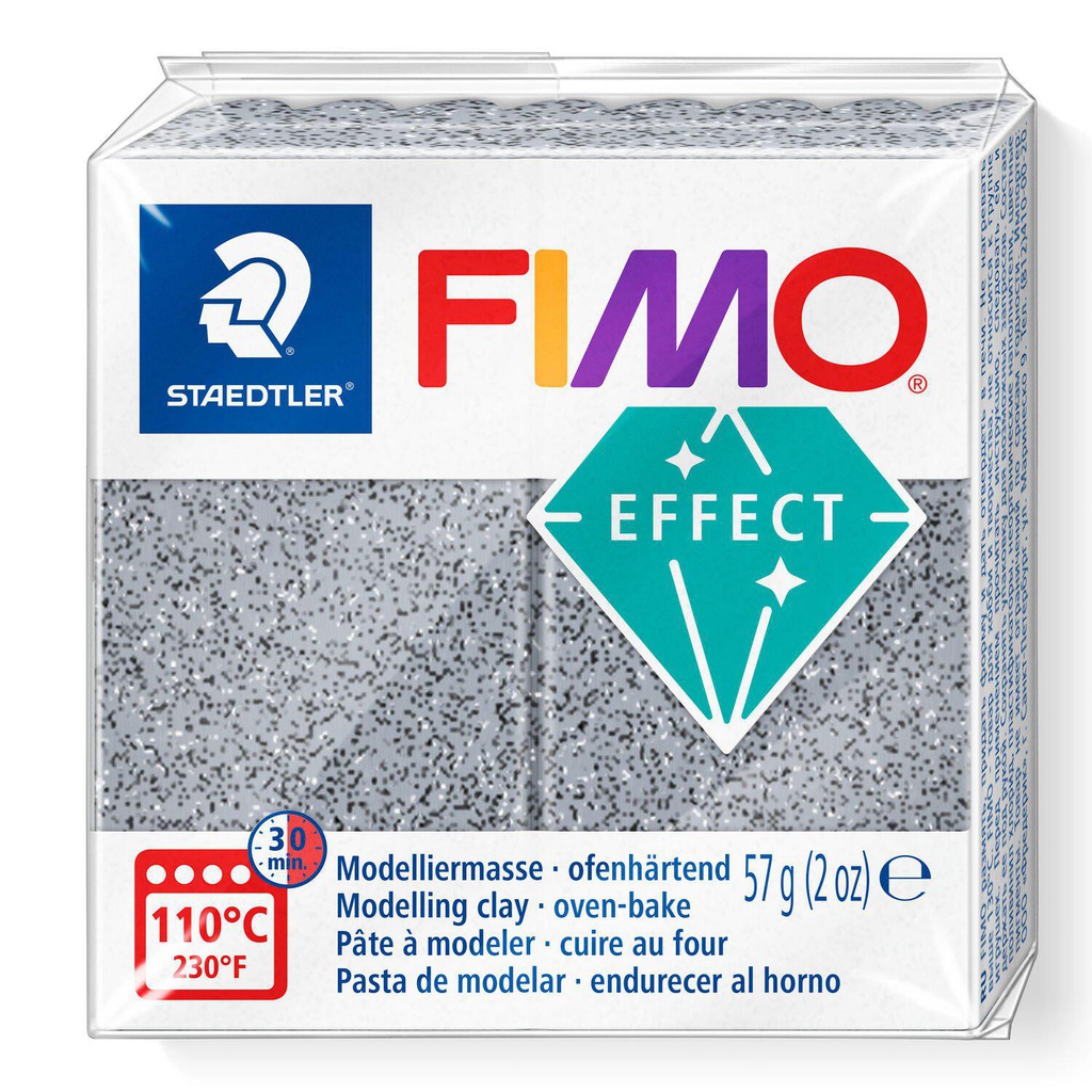 Fimo effect boetseerklei, 57gr - graniet grijs