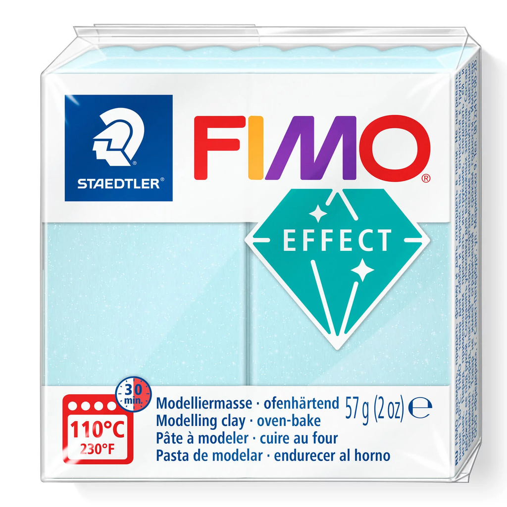 Fimo effect pâte à modeler 57g bleu ice quartz