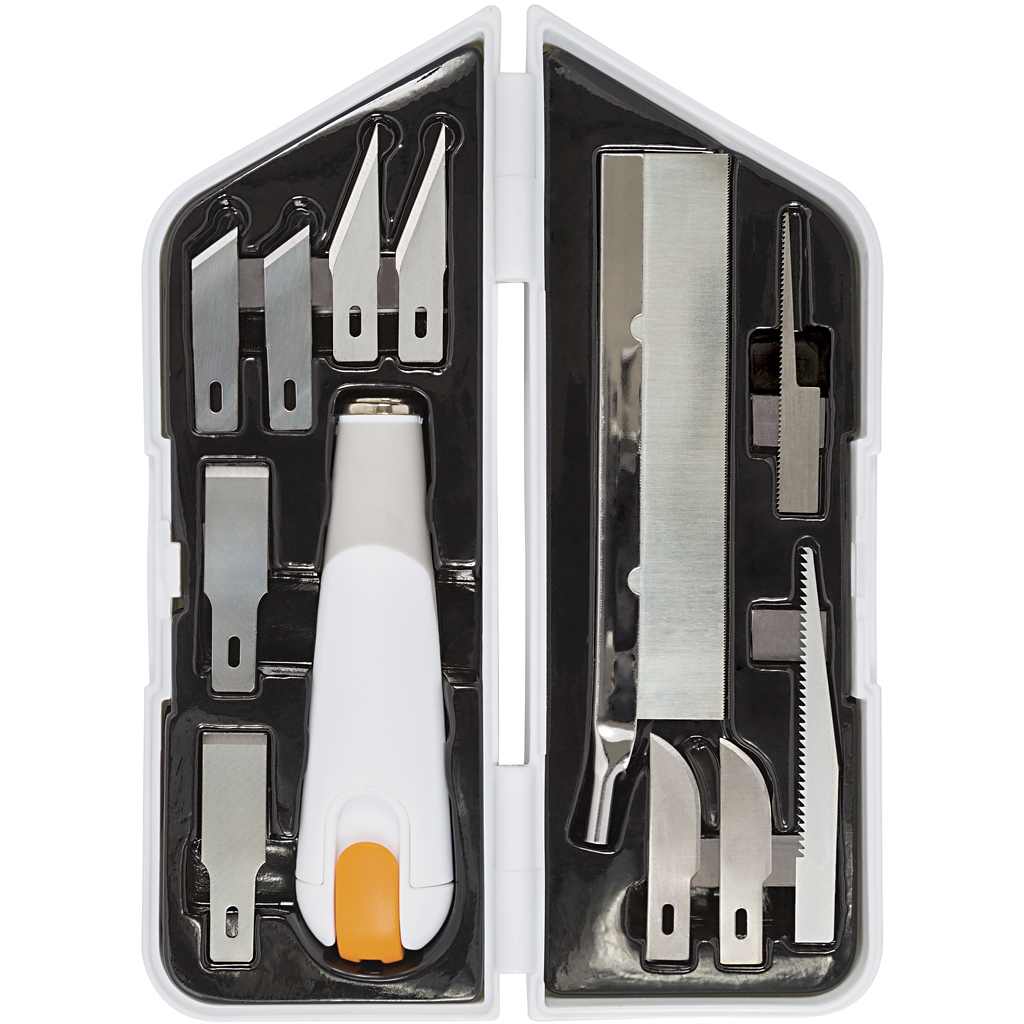 Set de couteaux, ciseaux et scies, L: 15 cm, L: 3 cm, 1 set