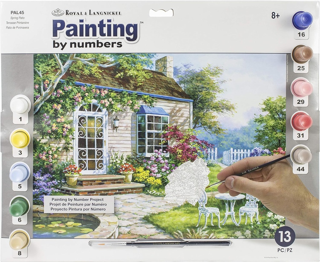 Painting by Numbers 286x390mm Adult, Spring Patio