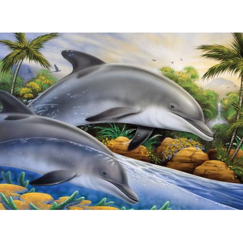 Painting by Numbers 286x390mm, Dolphin Island