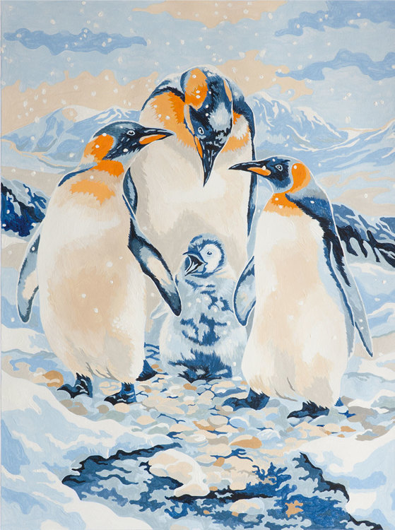 Painting by Numbers 225x305mm, Penguin Family