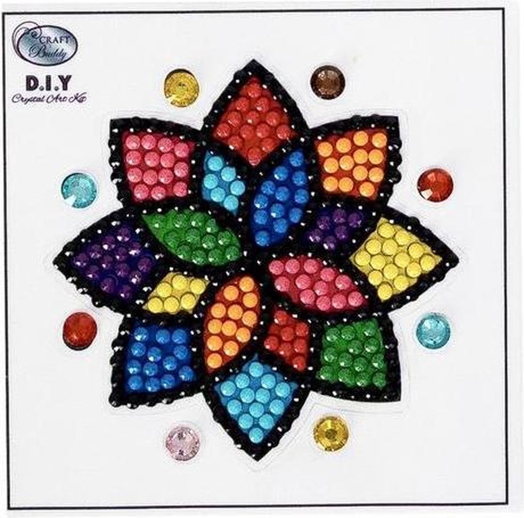 Crystal Art sticker 9x9 cm - Diamond painting - Mandala