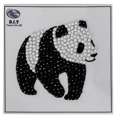 Crystal Art sticker 9x9 cm - Diamond painting - Panda