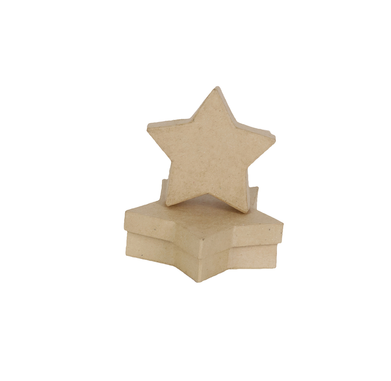 Décopatch Boîte - Assortiment 2 boîtes étoiles 10x3/12x3 cm