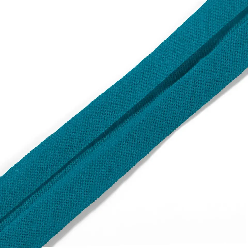Biais coton 40/20 mm turquoise foncé, 30 m