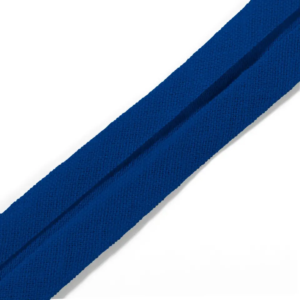 Biais coton 40/20 mm bleu, 30 m