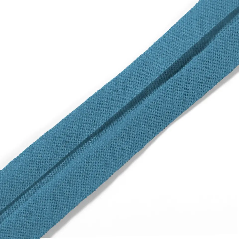 Biais coton 40/20 mm bleu ciel, 30 m