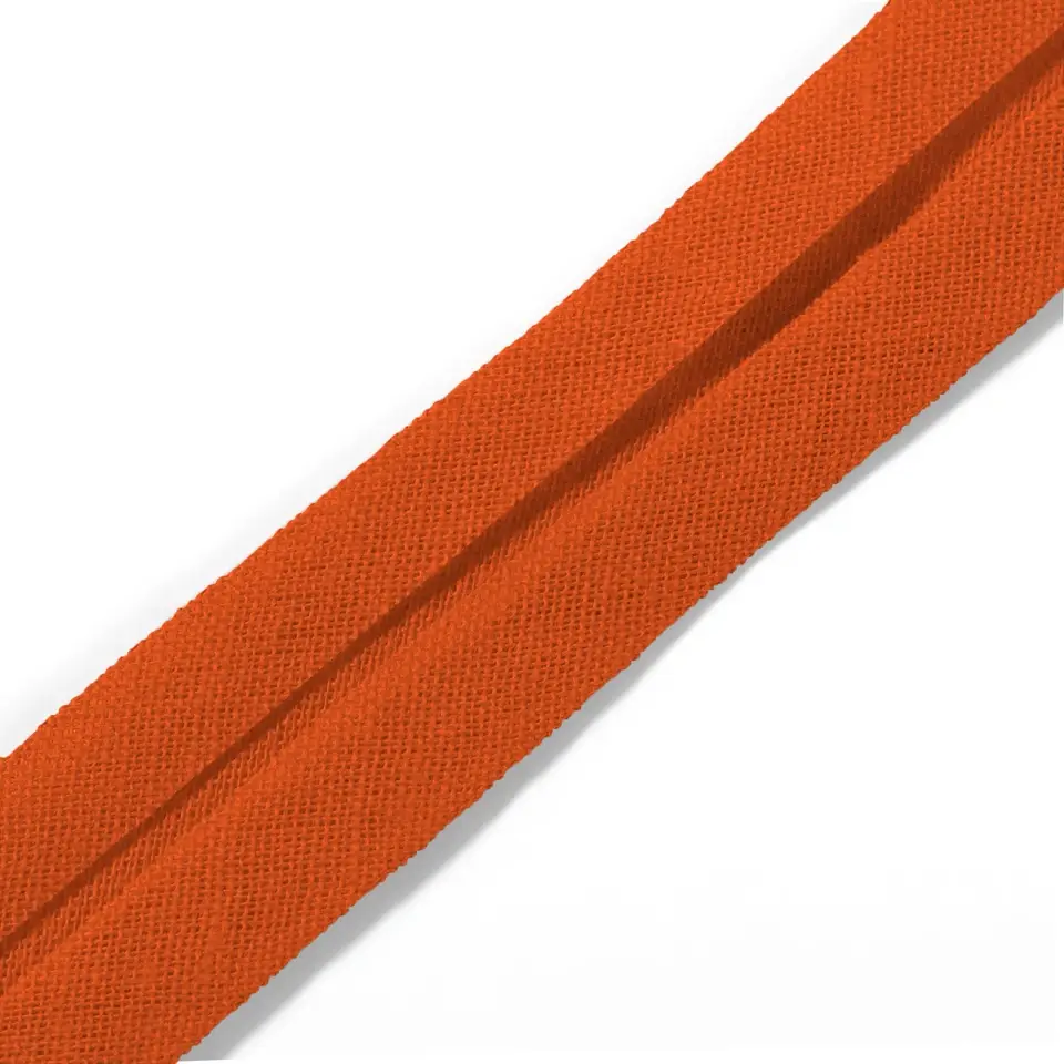 Biais coton 40/20 mm orange, 30 m