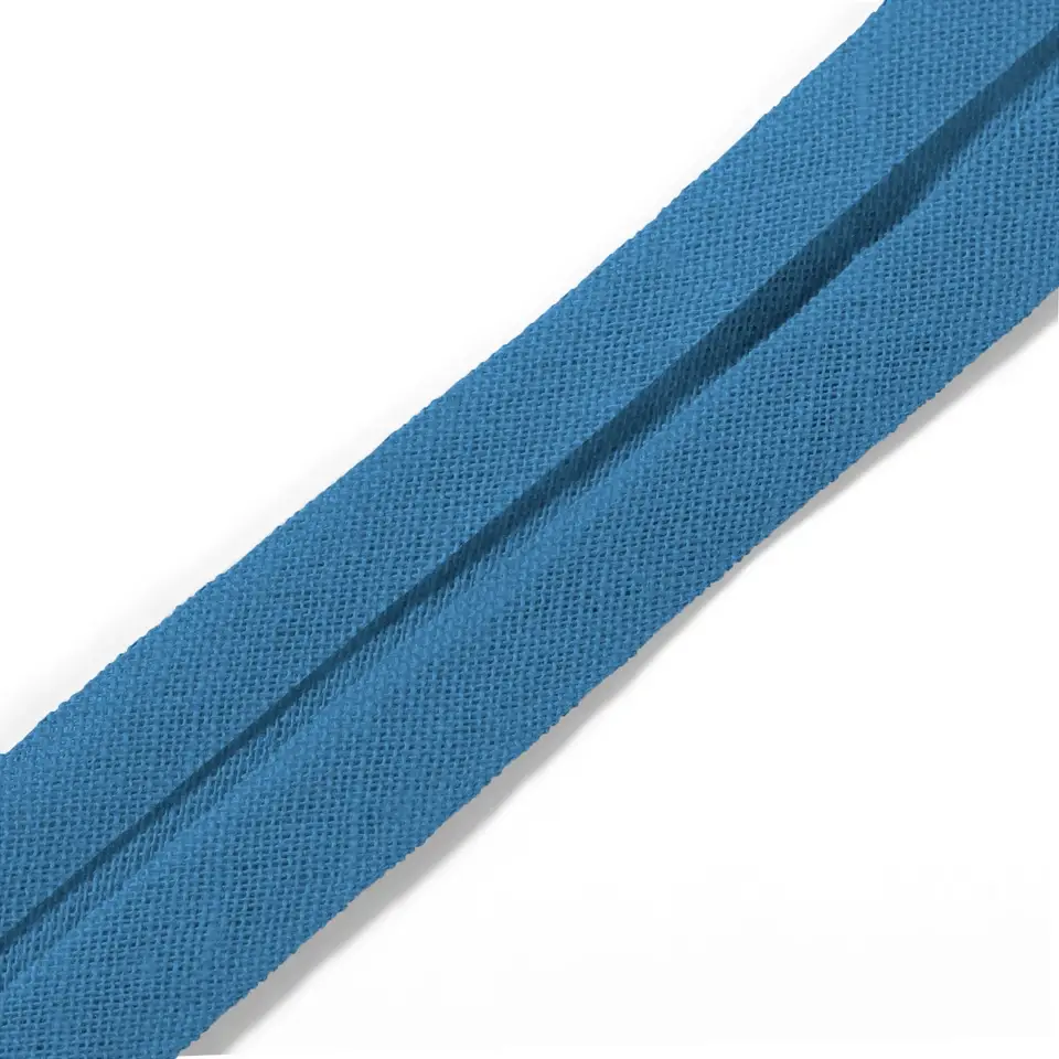 Biais coton 40/20 mm bleu clair, 30 m
