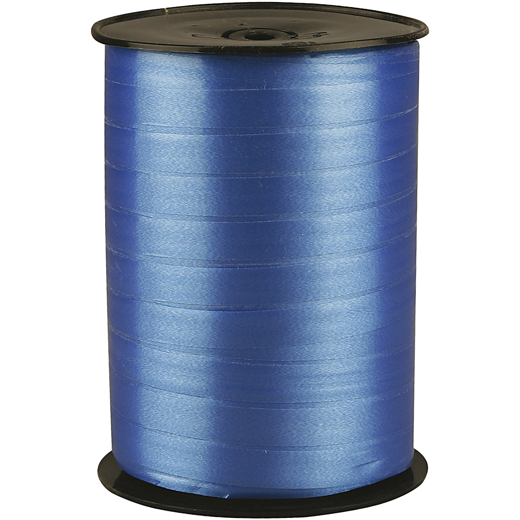 Cadeaulint, blauw, B: 10 mm, glossy, 250 m/ 1 rol
