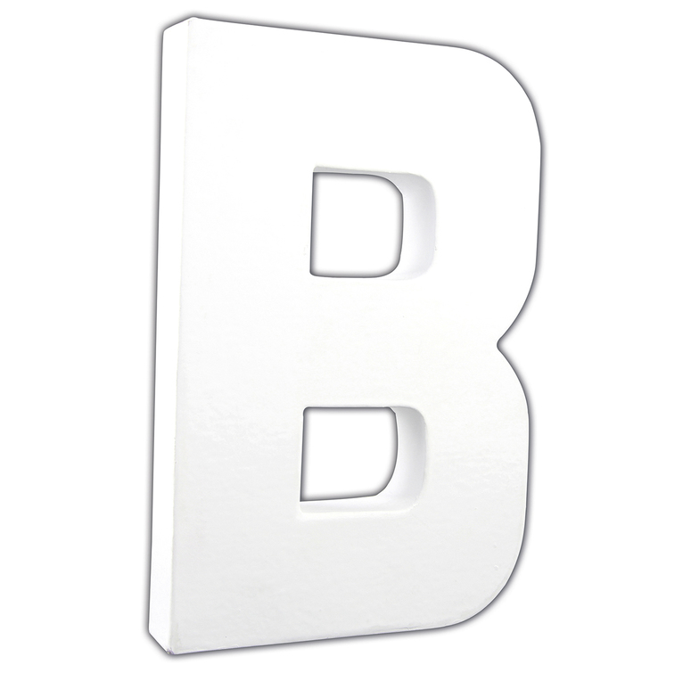 Décopatch Alfabet groot Letter 20,5cm, B. - Wit
