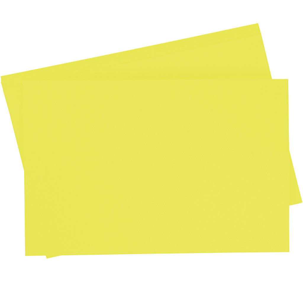 Carton affiche 380g/m², 48x68cm, 1 feuille, jaune citron fluorescent