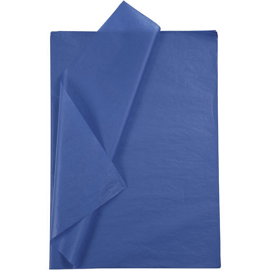 Papier de soie 20g/m², 50x70cm, 26 flles, bleu foncé