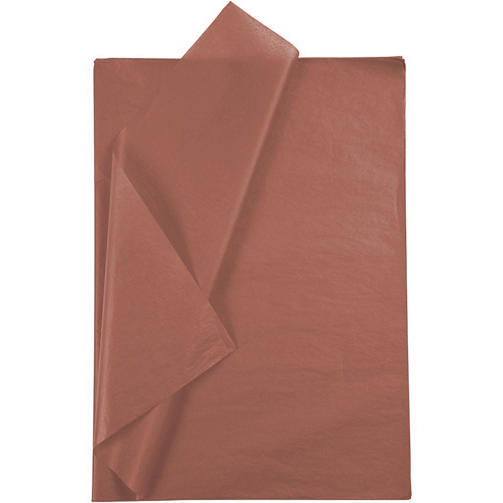 Papier de soie 20g/m², 50x70cm, 26 flles, brun
