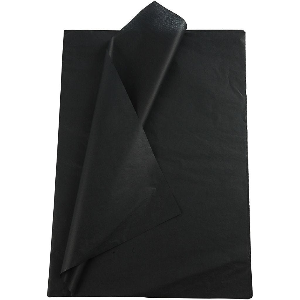 Papier de soie 20g/m², 50x70cm, 26 flles, noir