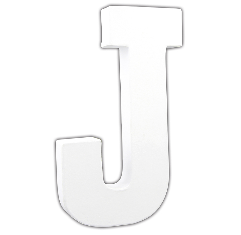 Décopatch Alfabet groot Letter 20,5cm, J. - Wit