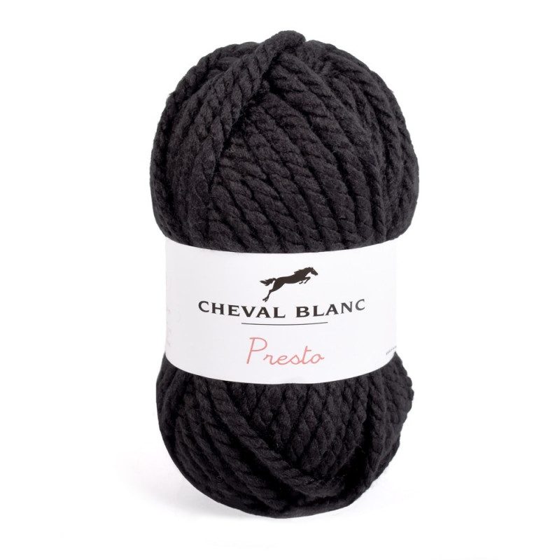 laine à tricoter Presto 750gr (88% Acrylique 12% laine) Noir
