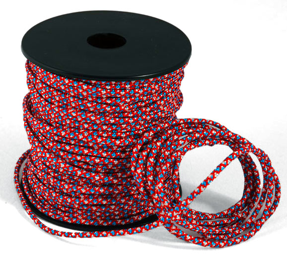 Paracord 2Mm, Rood/Blauw/Wit, 50M