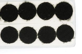 Velcro Zelfklevend Rond Zwart, 20 mm - 12 Sets (Haak + Lus)
