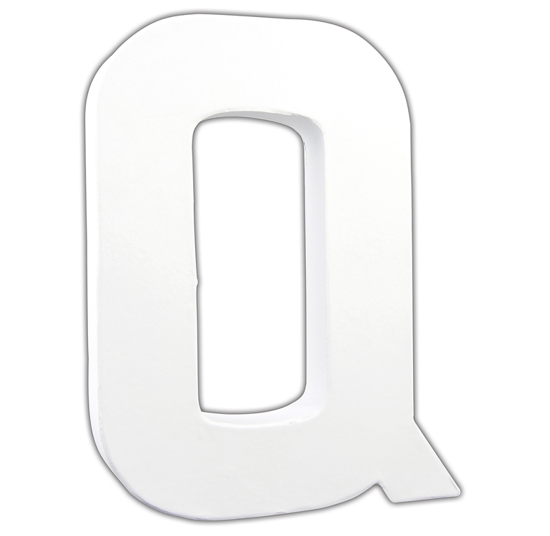 Décopatch Alfabet groot Letter 20,5cm, Q. - Wit