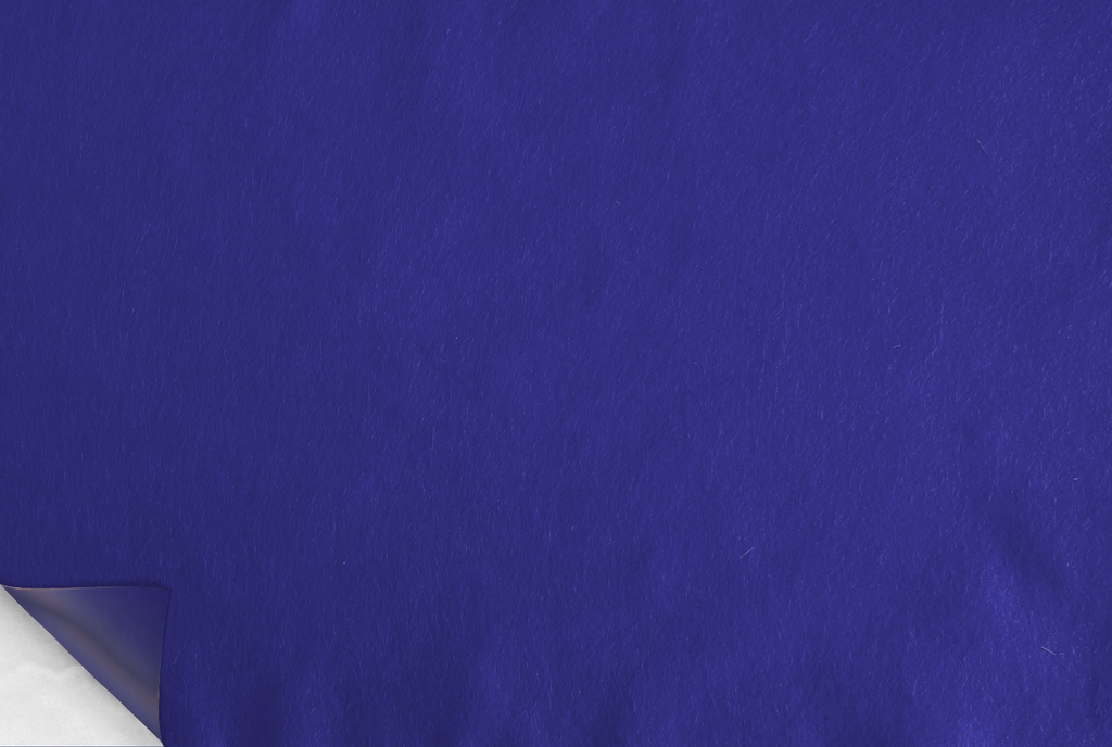 Feutre de bricolage (40% laine) autocollant, largeur 90cm, épaisseur 1,5mm, 125gr/m, Bleu royal