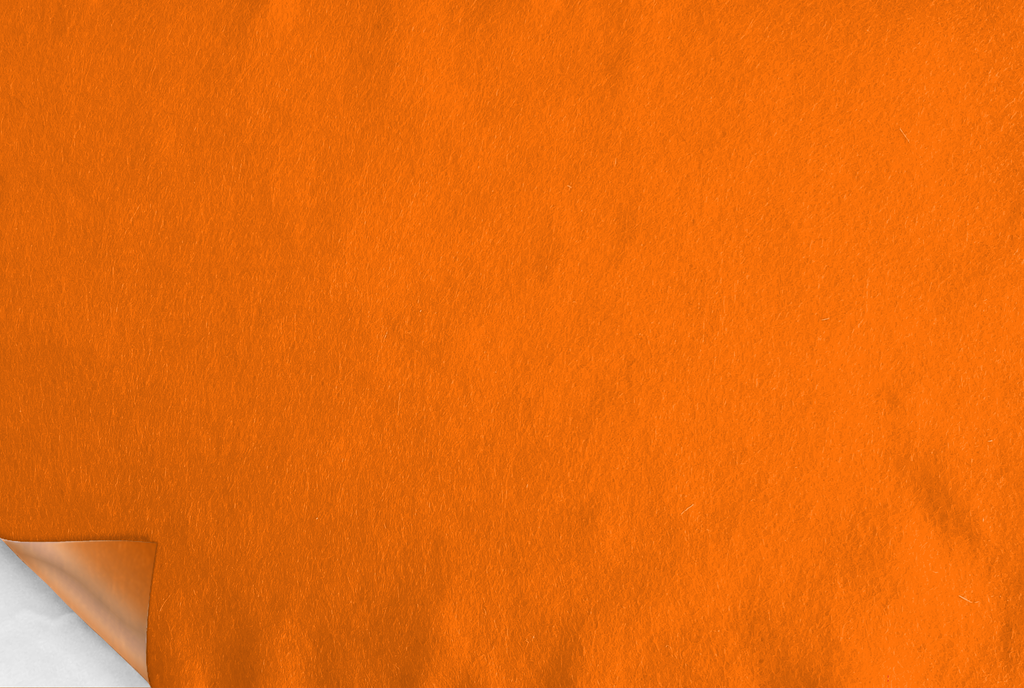 Feutre de bricolage (40% laine) autocollant, largeur 90cm, épaisseur 1,5mm, 125gr/m, Orange