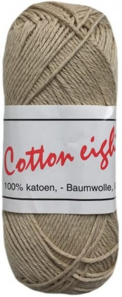 Coton à Tricoter Cotton 8 (100% coton) 50gr, Taupe Clair