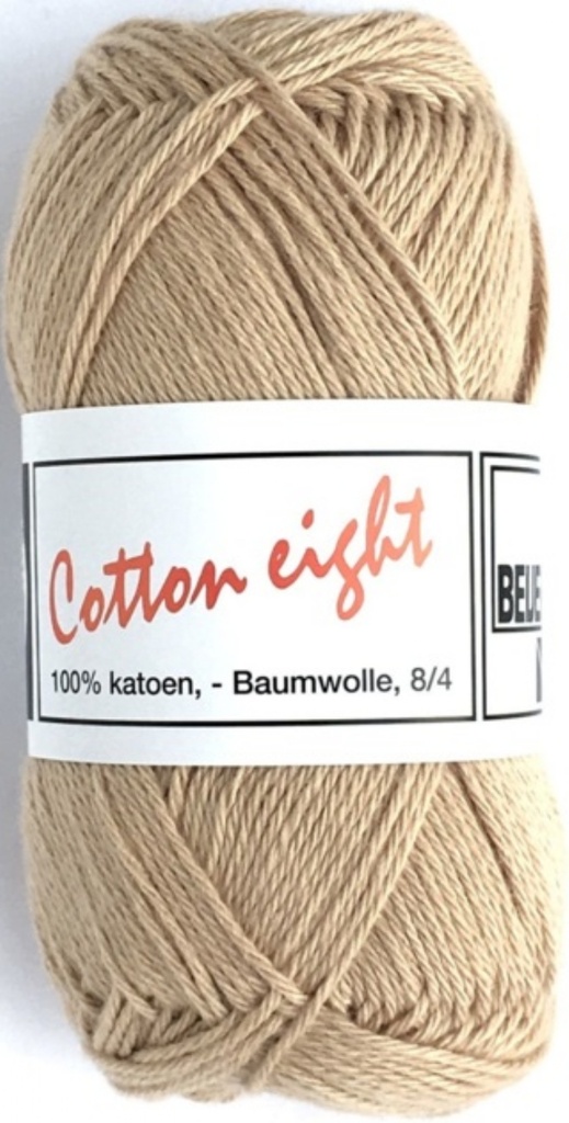 Haakkatoen Cotton 8 (100% katoen) 50gr, Beige