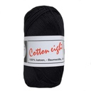 Coton à Tricoter Cotton 8 (100% coton) 50gr, Noir