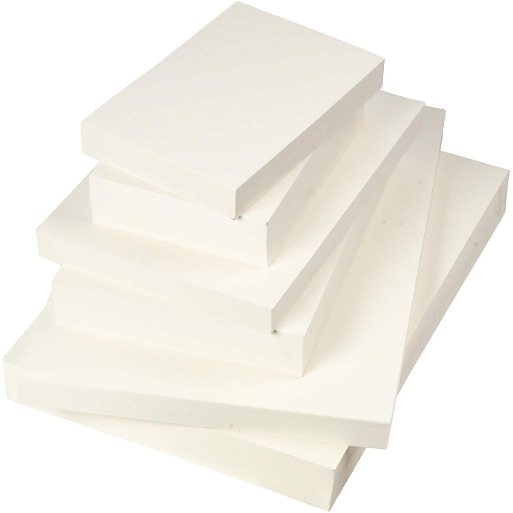 Papier aquarelle, A3,A4,A5, 200+300 gr, blanc, 6x100 flles/ 1 Pq.