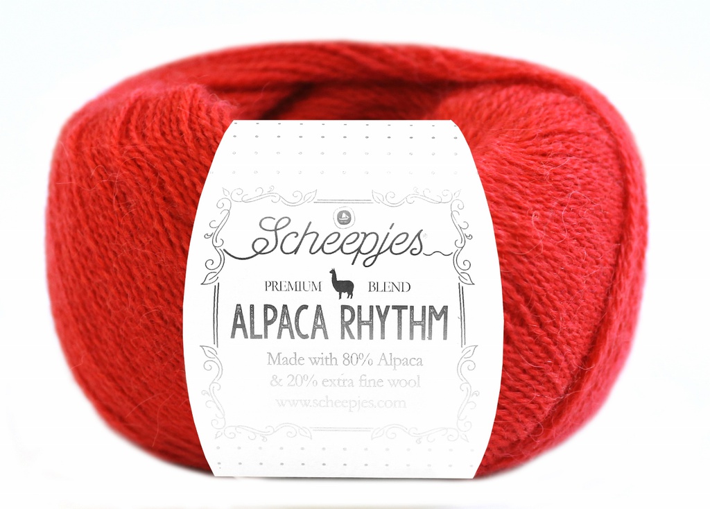 Alpaca Rhythm, 10x25gr, 80% Alpaca/20% Wol, kleur "Flamenco"