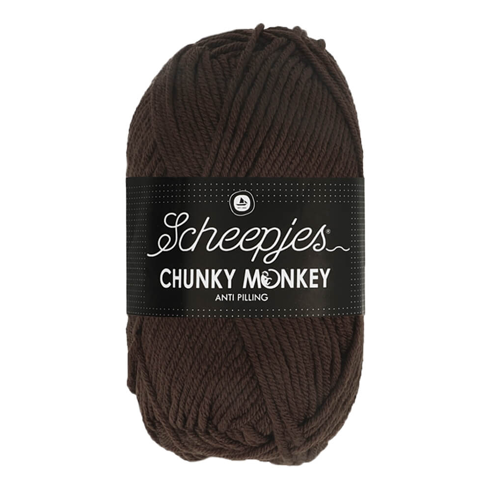 Scheepjeswol "Chunky Monkey", 5x100g, 100% Acryl, naald 5.0, kleur 1004 Chocolate