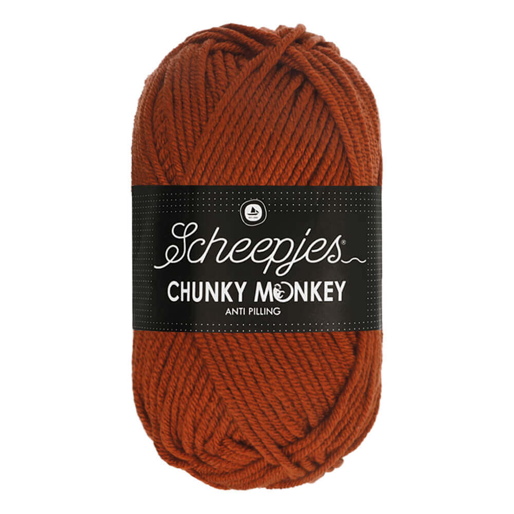 Scheepjeswol "Chunky Monkey", 5x100g, 100% Acryl, naald 5.0, kleur 1029 Rust