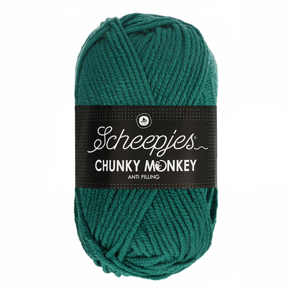 Scheepjeswol "Chunky Monkey", 5x100g, 100% Acryl, naald 5.0, kleur 1062 Evergreen