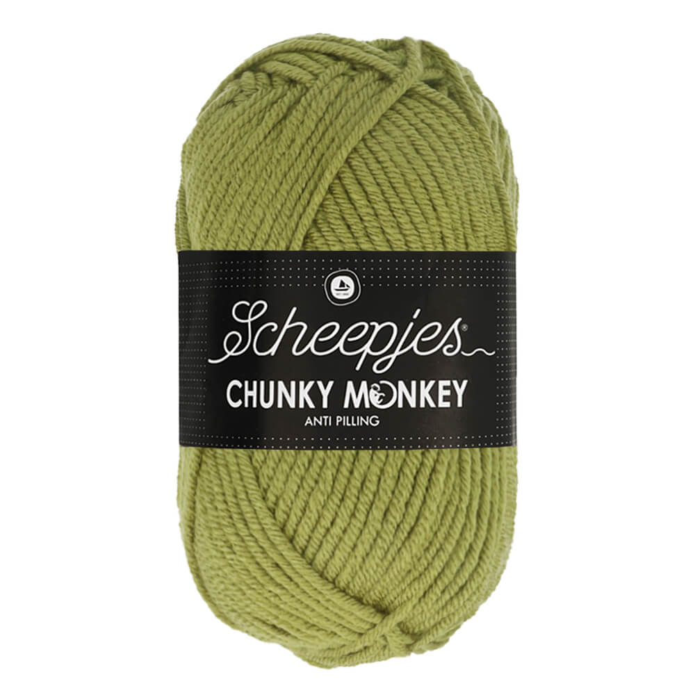 Scheepjeswol "Chunky Monkey", 5x100g, 100% Acryl, naald 5.0, kleur 1065 Sage