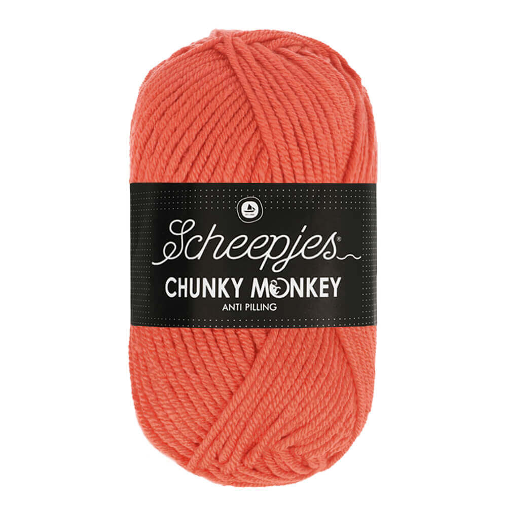 Scheepjeswol "Chunky Monkey", 5x100g, 100% Acryl, naald 5.0, kleur 1132 Coral
