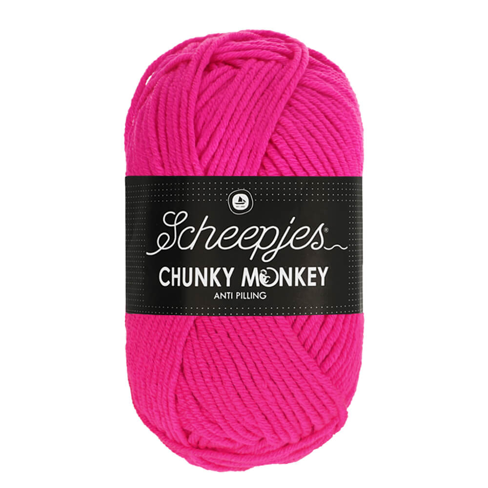 Scheepjeswol "Chunky Monkey", 5x100g, 100% Acryl, naald 5.0, kleur 1257 Hot