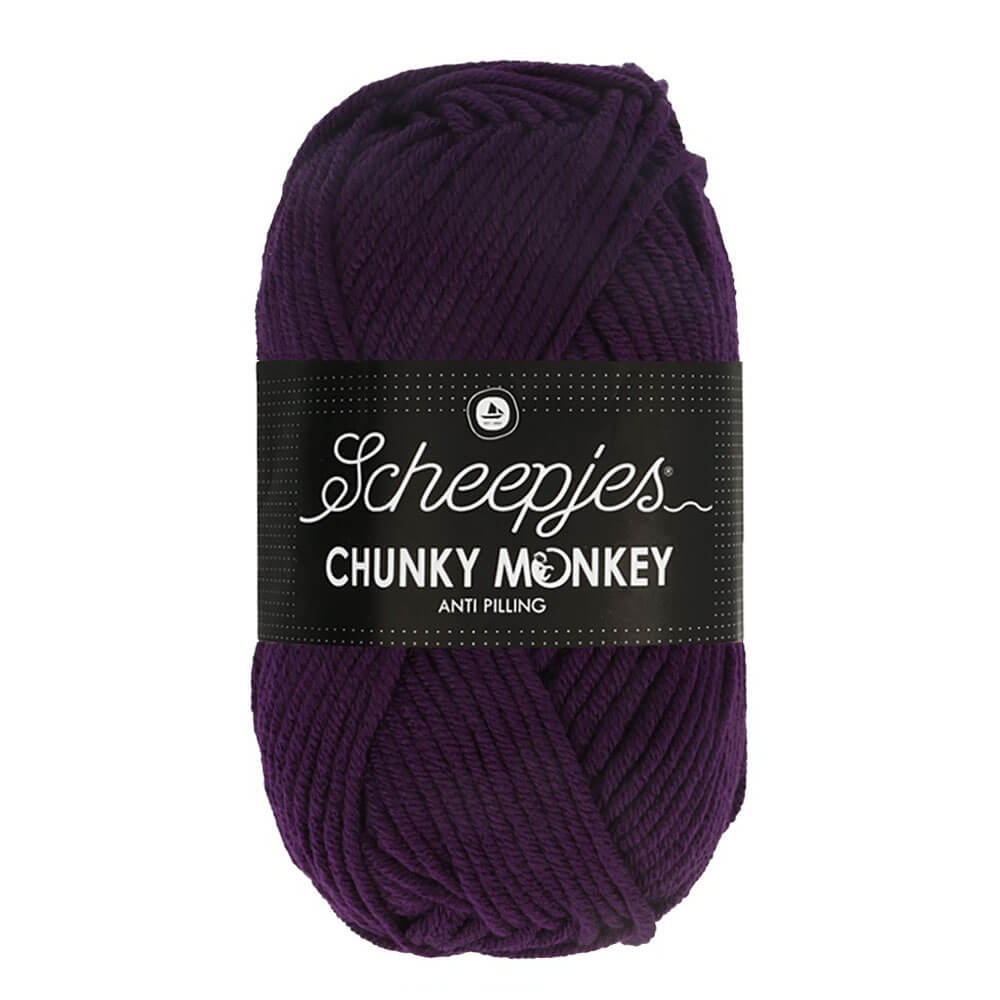 Scheepjeswol "Chunky Monkey", 5x100g, 100% Acryl, naald 5.0, kleur 1425 Purple