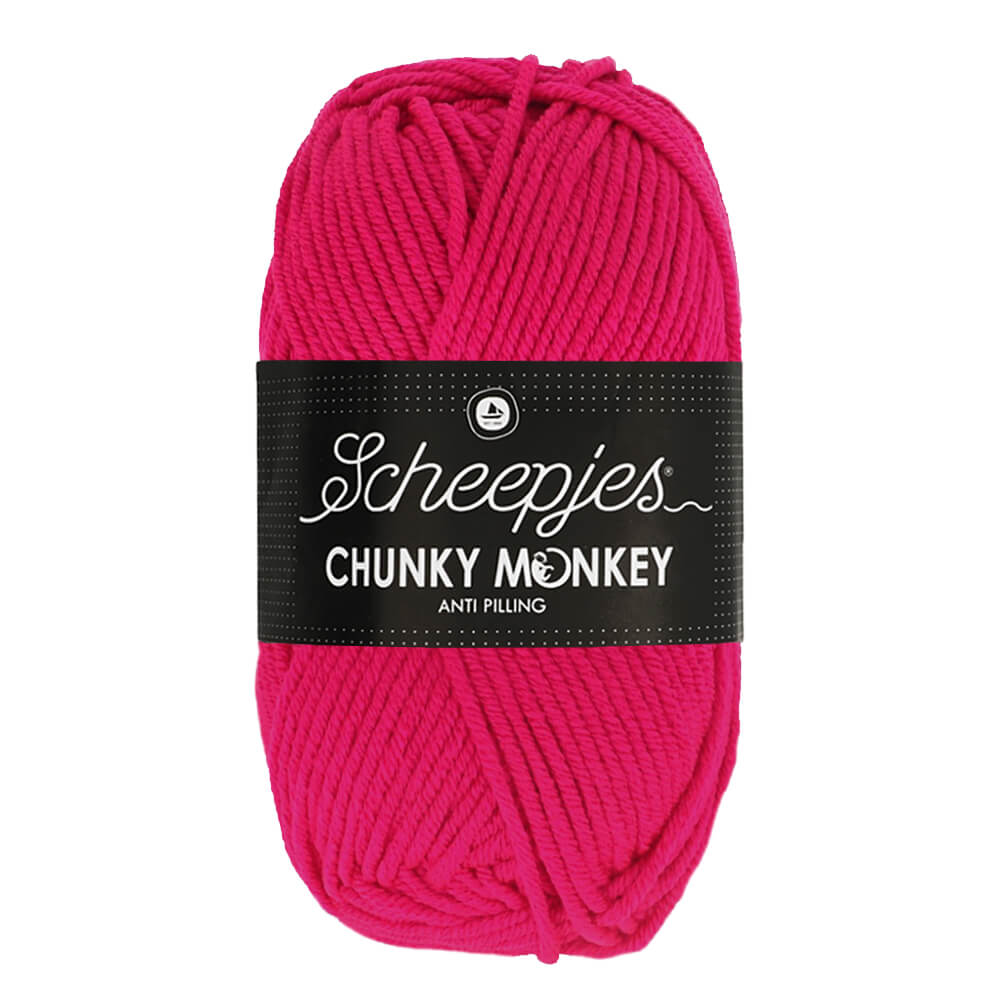 Scheepjeswol "Chunky Monkey", 5x100g, 100% Acryl, naald 5.0, kleur 1435 Magenta